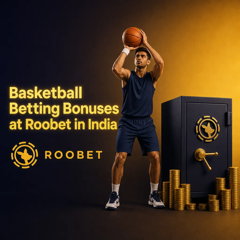 Roobet basketball betting bonuses in India: welcome offer, cashback program, and loyalty rewards for sports bettors.