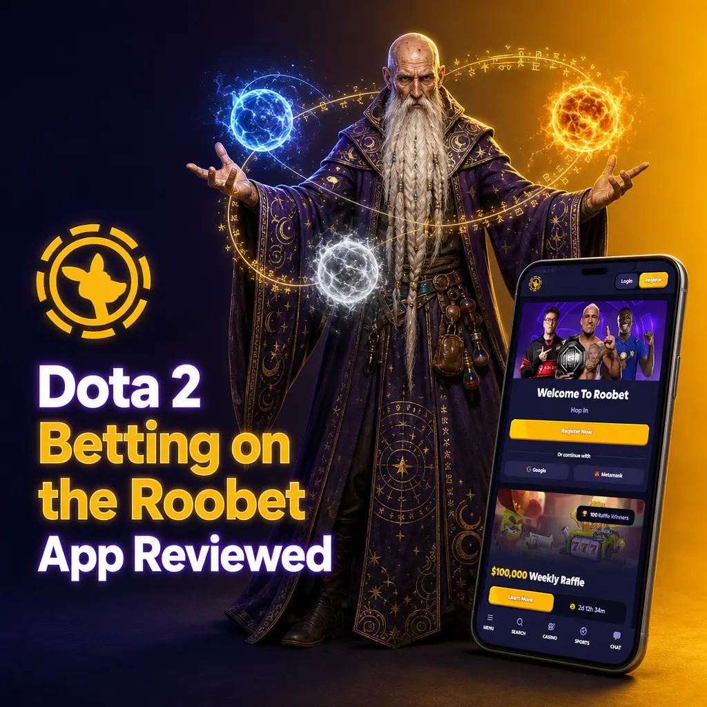 Roobet app review showing Dota 2 betting features, match list loading speed, and live line movement alerts