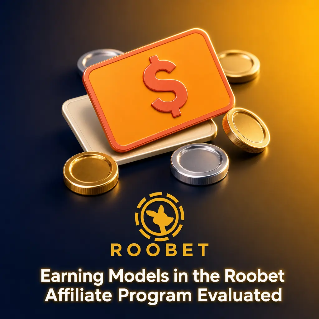 Overview of Roobet affiliate program earning models: RevShare, CPA, and Hybrid commission structures explained.