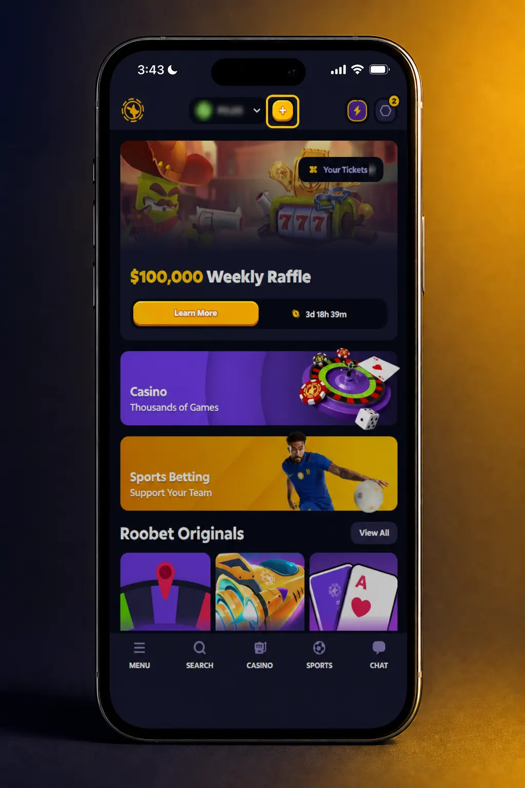 Screenshot of the Roobet cashier page showing crypto and card deposit options for Indian players