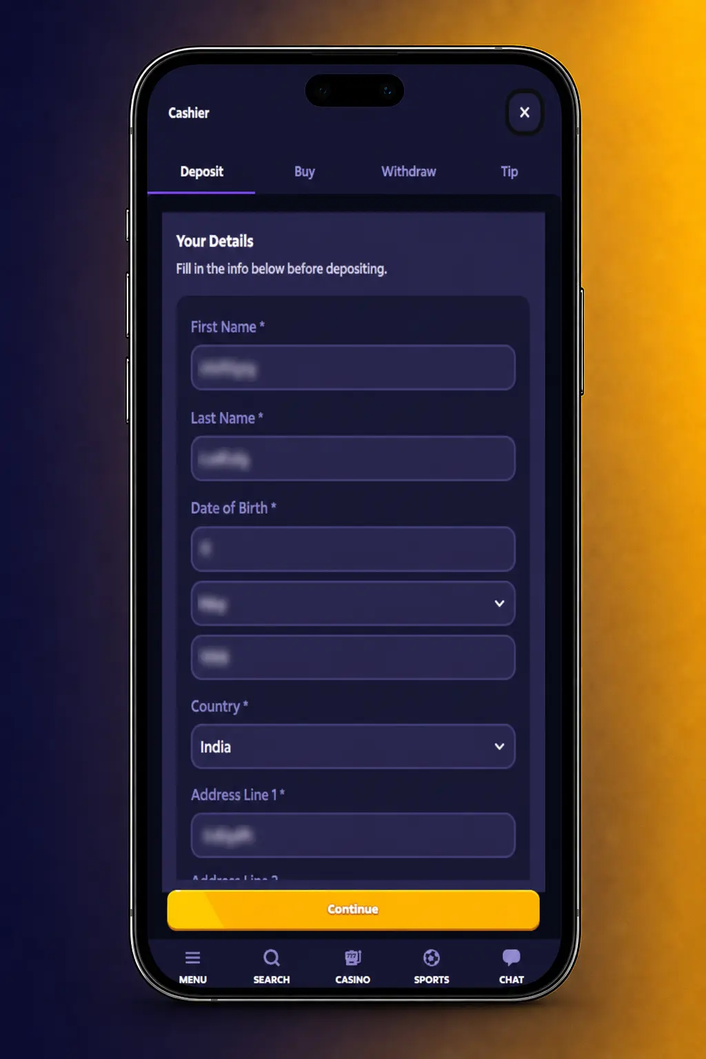 Step-by-step guide showing how to place a cricket bet on Roobet's sportsbook, from login to bet slip confirmation.
