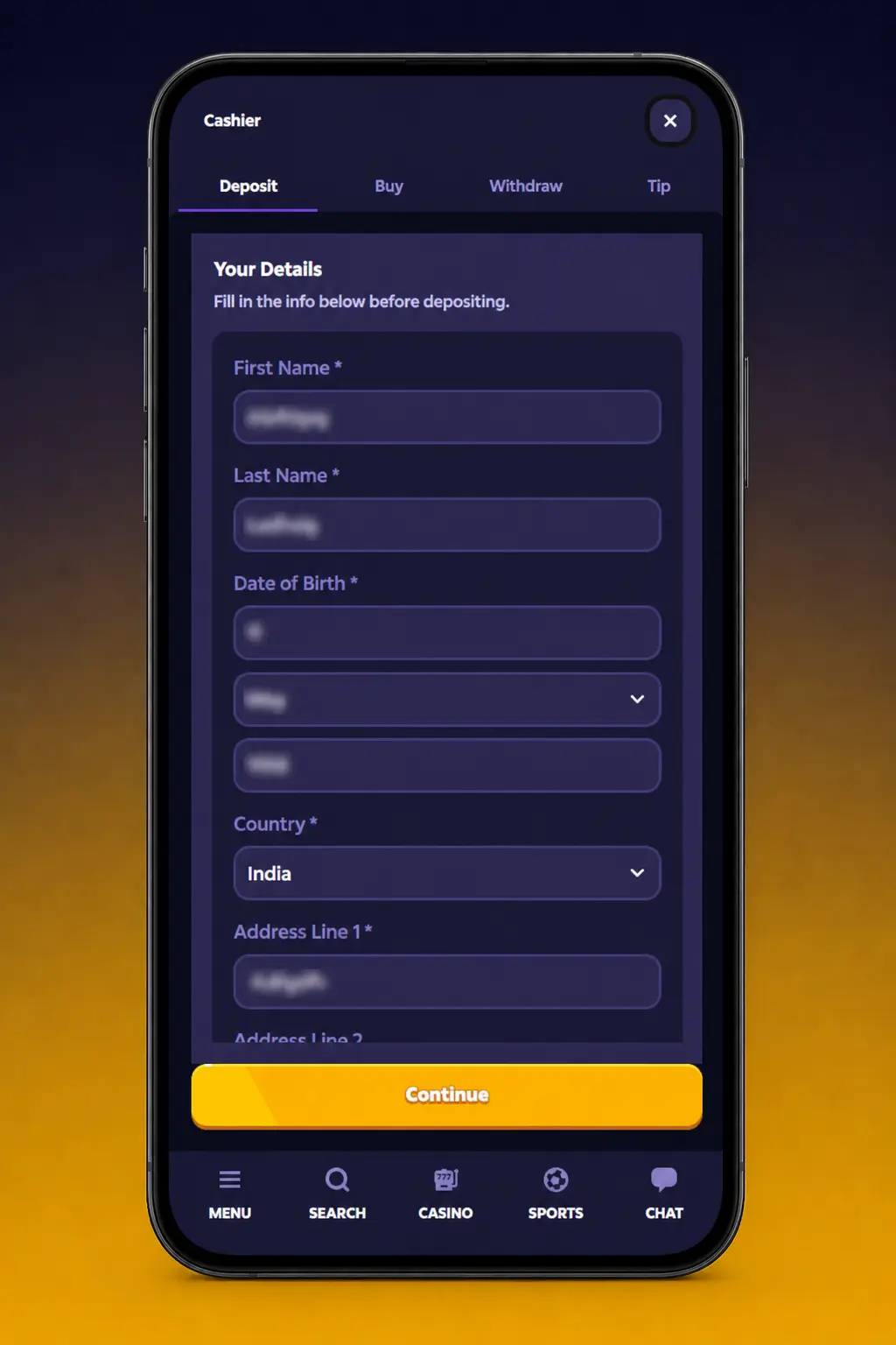 Step-by-step screenshot guide showing how to place a CS2 bet on Roobet, from registration to confirming a wager.