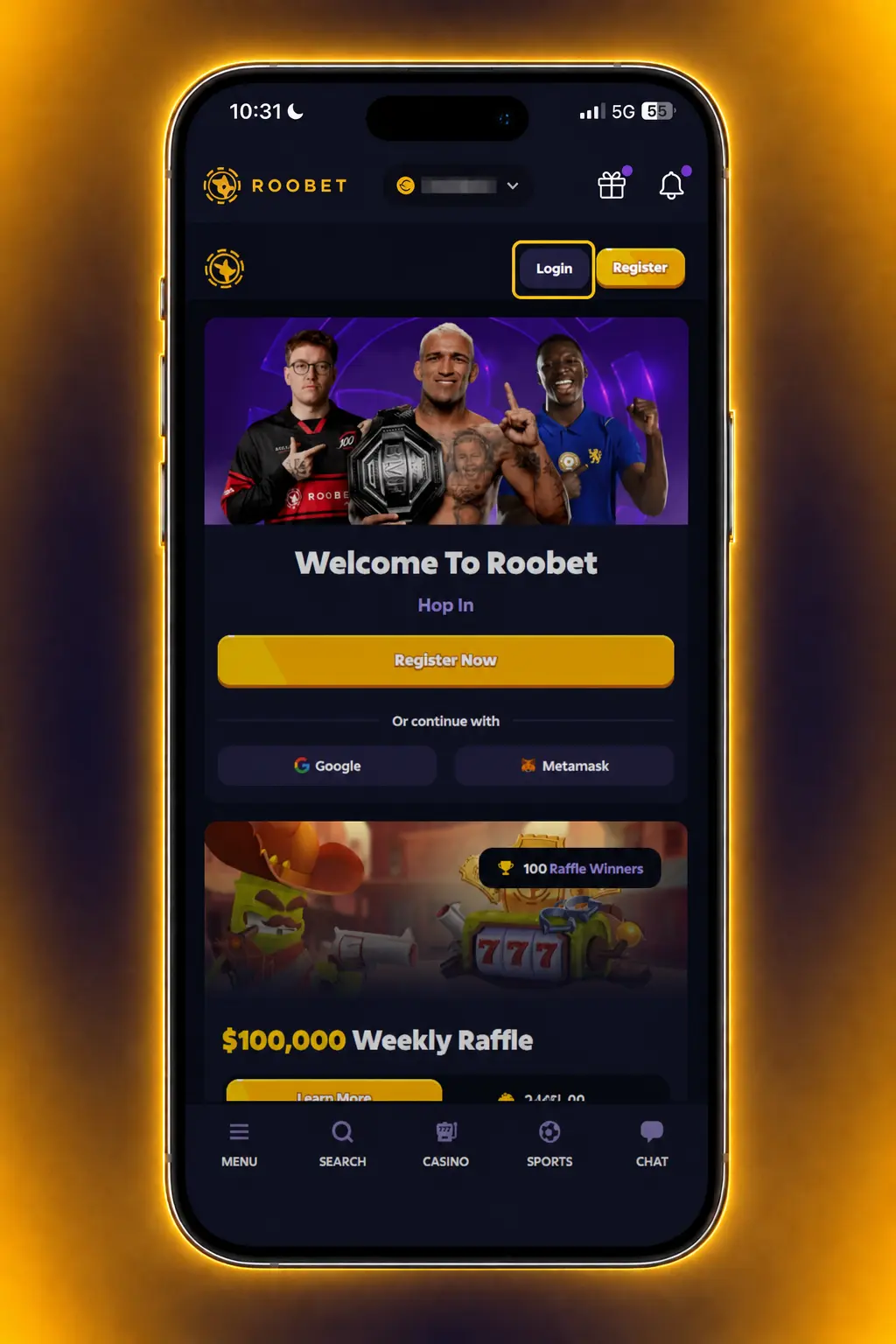 Step-by-step guide showing how to withdraw money from Roobet using the cashier's withdrawal tab