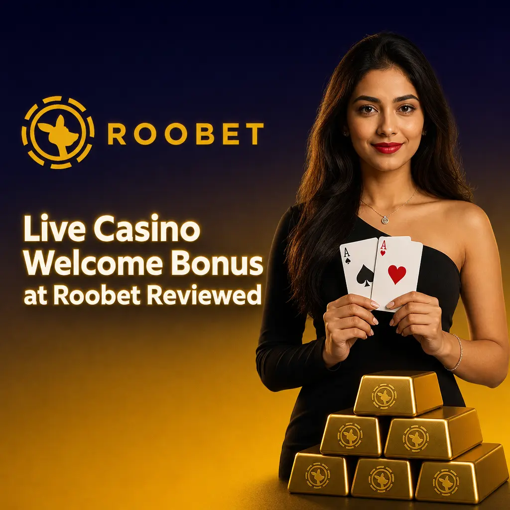 Roobet live casino welcome bonus review: standard deposit match offer for India, wagering rules and game contribution details explained.