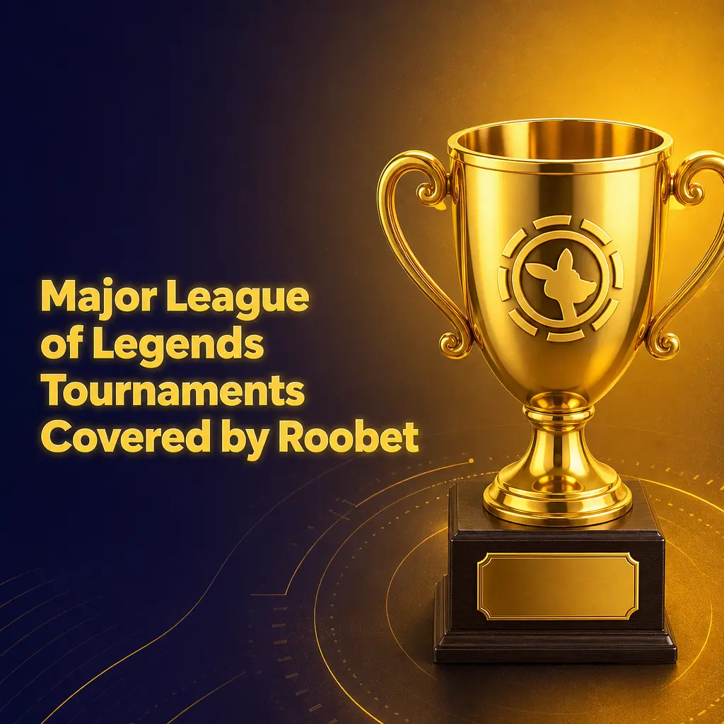 Roobet betting markets for League of Legends tournaments including Worlds, LCK, LPL, LEC, and LTA competitions.