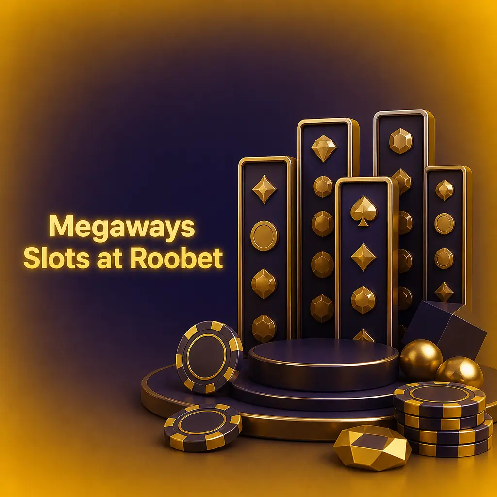 Megaways slots at Roobet featuring The Dog House Megaways and Extra Juicy Megaways with dynamic reels and cascading wins