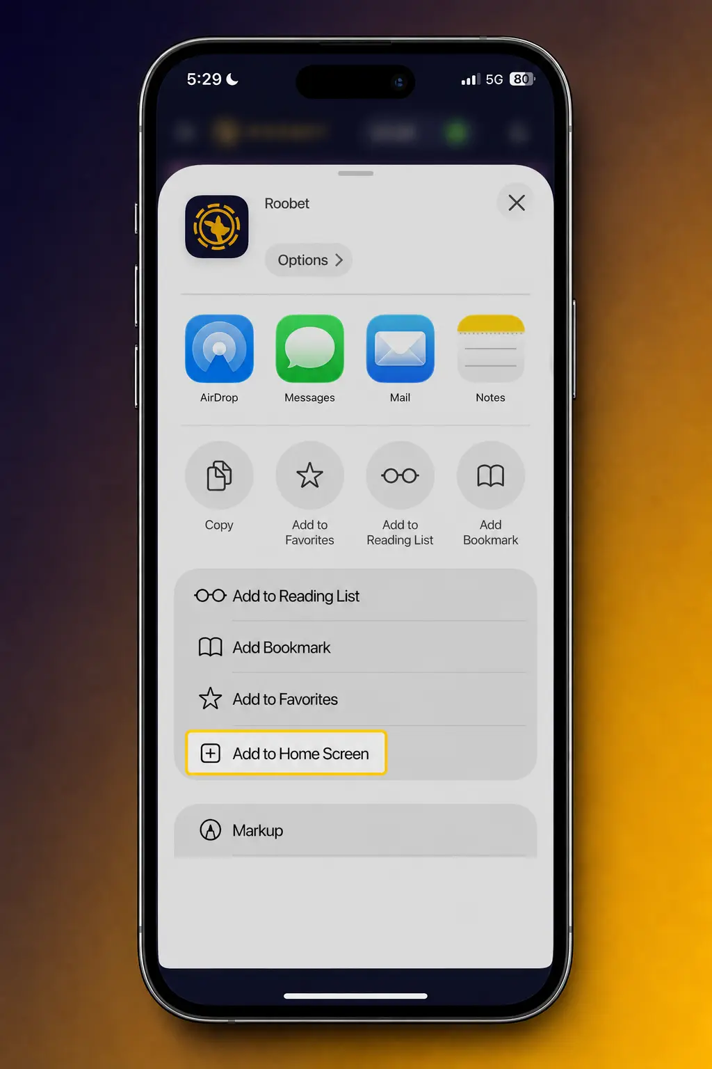 Step-by-step guide showing how to add Roobet as a home screen app via Safari on iPhone and iPad