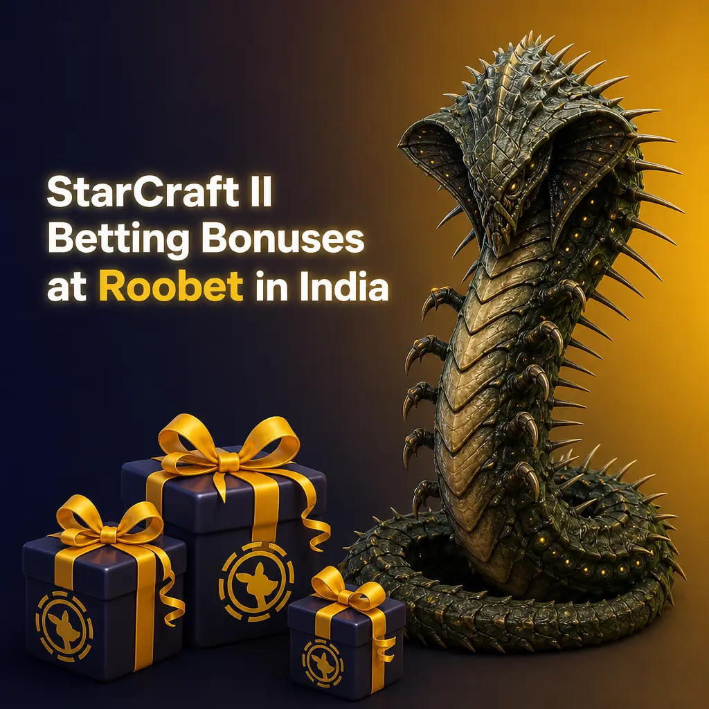 Roobet StarCraft II betting bonuses in India: rakeback, VIP rewards, and referral offers for esports wagers.